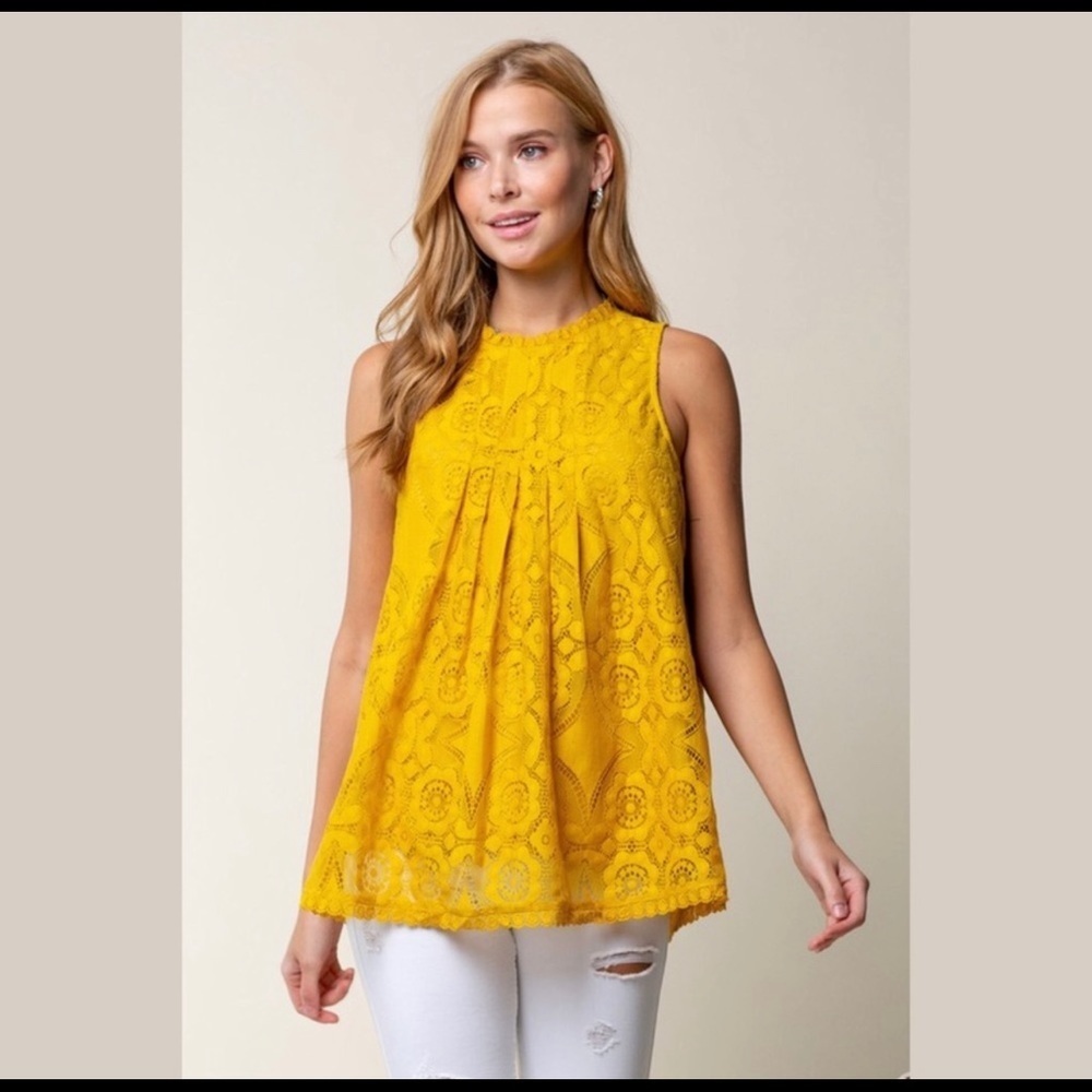 SUNFLOWER Sleeveless Lace Top-LAST☝️ - Picture 4 of 10
